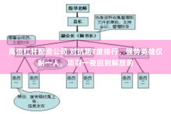 高倍杠杆配资公司 对抗路T度排行，强势英雄仅剩一人，项羽一夜回到解放前