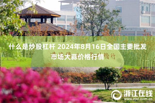 什么是炒股杠杆 2024年8月16日全国主要批发市场大蒜价格行情