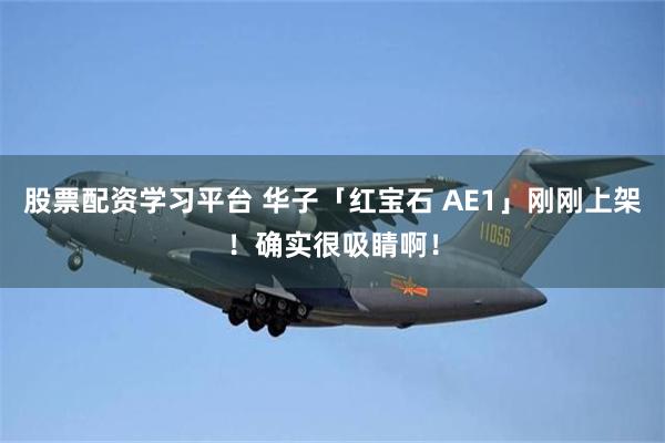 股票配资学习平台 华子「红宝石 AE1」刚刚上架！确实很吸睛啊！