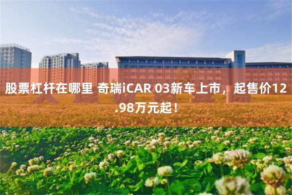 股票杠杆在哪里 奇瑞iCAR 03新车上市，起售价12.98万元起！