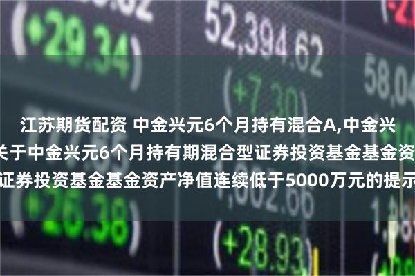 江苏期货配资 中金兴元6个月持有混合A,中金兴元6个月持有混合C: 关于中金兴元6个月持有期混合型证券投资基金基金资产净值连续低于5000万元的提示性公告