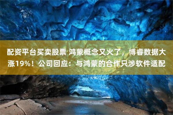 配资平台买卖股票 鸿蒙概念又火了，博睿数据大涨19%！公司回应：与鸿蒙的合作只涉软件适配