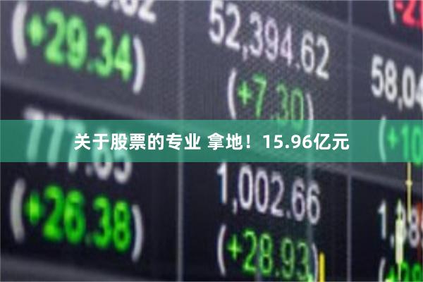 关于股票的专业 拿地！15.96亿元