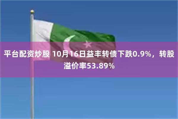 平台配资炒股 10月16日益丰转债下跌0.9%，转股溢价率53.89%