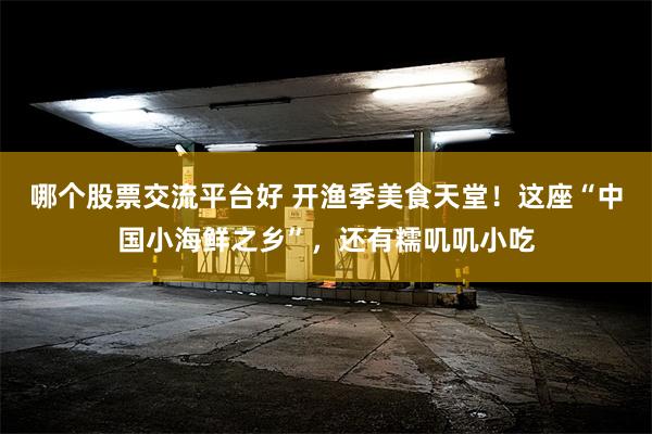 哪个股票交流平台好 开渔季美食天堂！这座“中国小海鲜之乡”，还有糯叽叽小吃